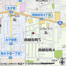 大阪府八尾市南植松町5丁目93周辺の地図
