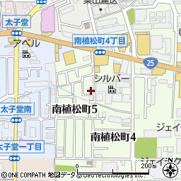 大阪府八尾市南植松町5丁目73周辺の地図