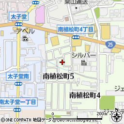 大阪府八尾市南植松町5丁目87周辺の地図