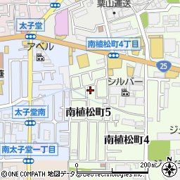 大阪府八尾市南植松町5丁目95周辺の地図