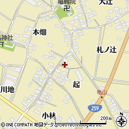 愛知県田原市亀山町（起）周辺の地図