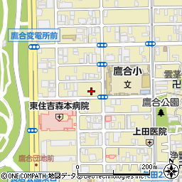 ＊大阪市東住吉区鷹合3丁目8[扶蘇]駐車場周辺の地図