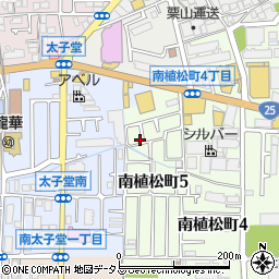 大阪府八尾市南植松町5丁目24周辺の地図