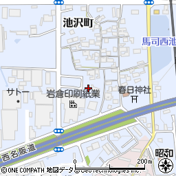 池沢町街区公園周辺の地図