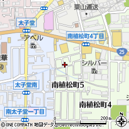 大阪府八尾市南植松町5丁目34周辺の地図