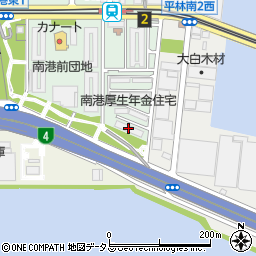 南港東住宅周辺の地図