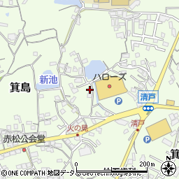 岡山県岡山市南区箕島1404-5周辺の地図
