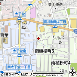 大阪府八尾市南植松町5丁目22周辺の地図