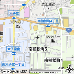 大阪府八尾市南植松町5丁目35周辺の地図