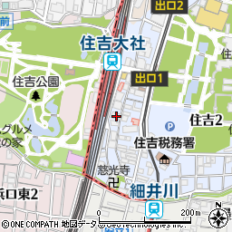 大阪府大阪市住吉区長峡町周辺の地図