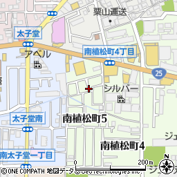 大阪府八尾市南植松町5丁目48周辺の地図