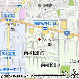 大阪府八尾市南植松町5丁目61周辺の地図