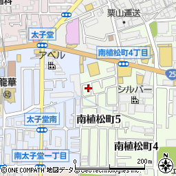 大阪府八尾市南植松町5丁目27周辺の地図