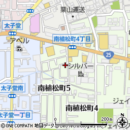大阪府八尾市南植松町5丁目63周辺の地図