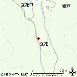 愛知県田原市山田町立花周辺の地図