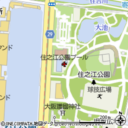 住之江公園プール周辺の地図