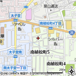 大阪府八尾市南植松町5丁目33周辺の地図