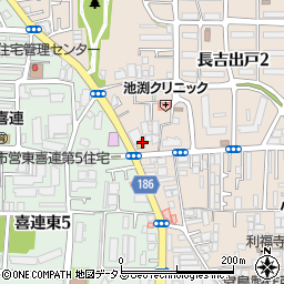 セブンイレブン大阪長吉出戸２丁目店周辺の地図