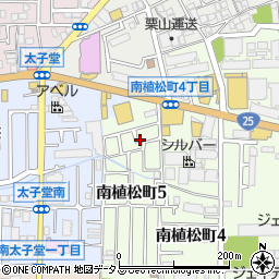 大阪府八尾市南植松町5丁目46周辺の地図