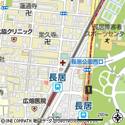 セブンイレブンＪＲ長居駅前店周辺の地図