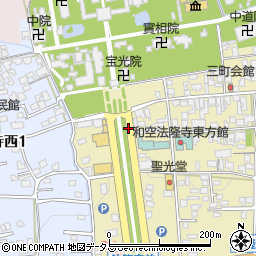 法隆寺参道周辺の地図