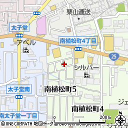 大阪府八尾市南植松町5丁目45周辺の地図