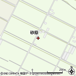 愛知県田原市西山町砂原周辺の地図