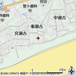 愛知県田原市赤羽根町東瀬古7周辺の地図