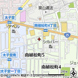 大阪府八尾市南植松町5丁目59周辺の地図