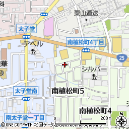 大阪府八尾市南植松町5丁目30周辺の地図