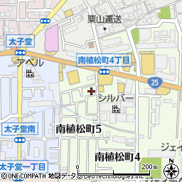 大阪府八尾市南植松町5丁目57周辺の地図