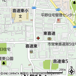 セブンイレブン大阪喜連東４丁目店周辺の地図
