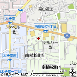 大阪府八尾市南植松町5丁目52周辺の地図