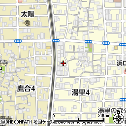 ＊大阪市東住吉区湯里4丁目1[野中]駐車場周辺の地図