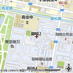 akippa 酒井邸:御崎2丁目駐車場周辺の地図