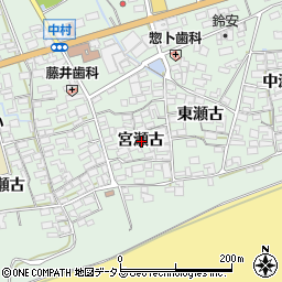 愛知県田原市赤羽根町宮瀬古周辺の地図