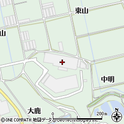 愛知県田原市長沢町中明周辺の地図