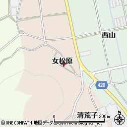 愛知県田原市福江町（女松原）周辺の地図