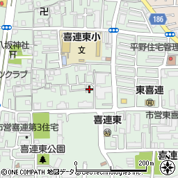 大阪府大阪市平野区喜連東周辺の地図