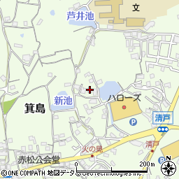 岡山県岡山市南区箕島1416-1周辺の地図