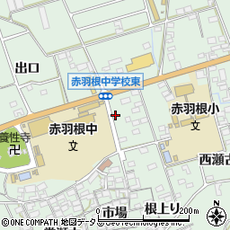 愛知県田原市赤羽根町出口周辺の地図