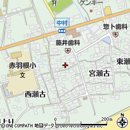愛知県田原市赤羽根町天神瀬古周辺の地図