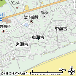 愛知県田原市赤羽根町東瀬古周辺の地図