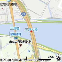 三渡大橋周辺の地図