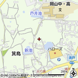 岡山県岡山市南区箕島1423-1周辺の地図
