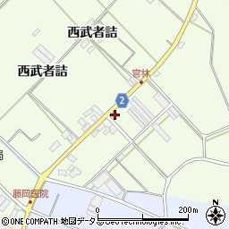 愛知県田原市保美町西武者詰周辺の地図
