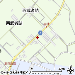 愛知県田原市保美町（西武者詰）周辺の地図