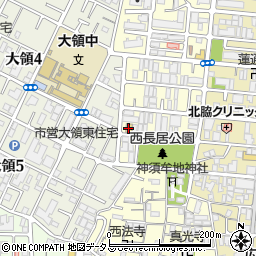 セブンイレブン大阪長居西１丁目店周辺の地図