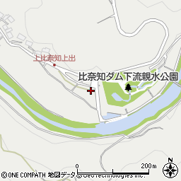 三重県名張市上比奈知1076-1周辺の地図