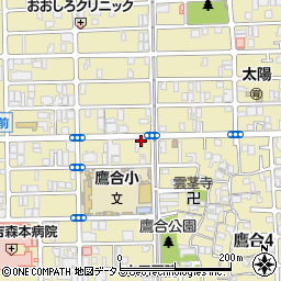 大阪府大阪市東住吉区鷹合周辺の地図